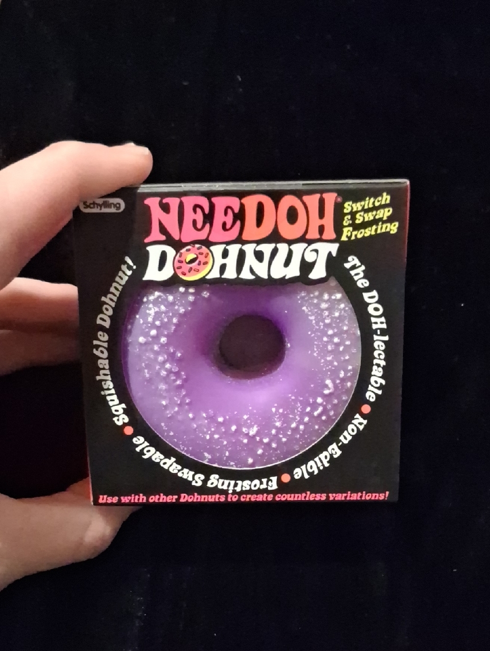 Needoh Donut Purple Squishy Toy